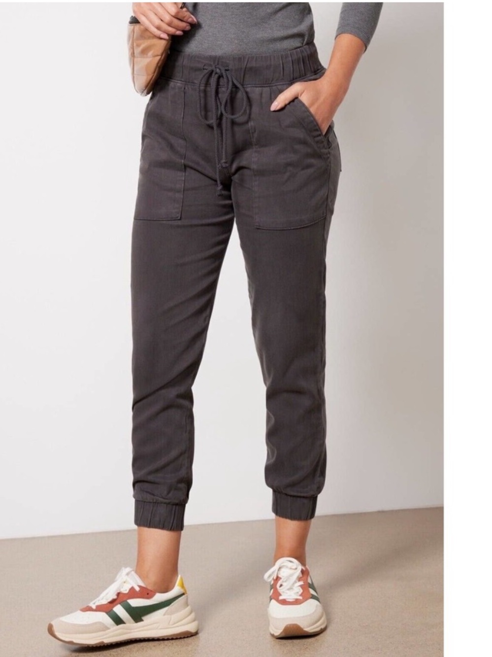 Anthropologie X Cloth & Stone dark gray cotton tencel blend jogger pants XS